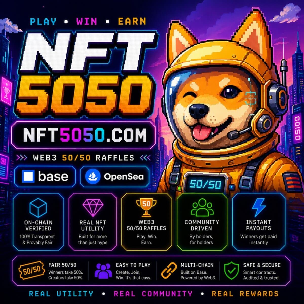 NFT Raffle Collection community - play win earn on Base and Ethereum